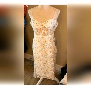 Lace Overlay Sheath Dress